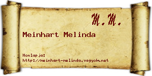 Meinhart Melinda névjegykártya